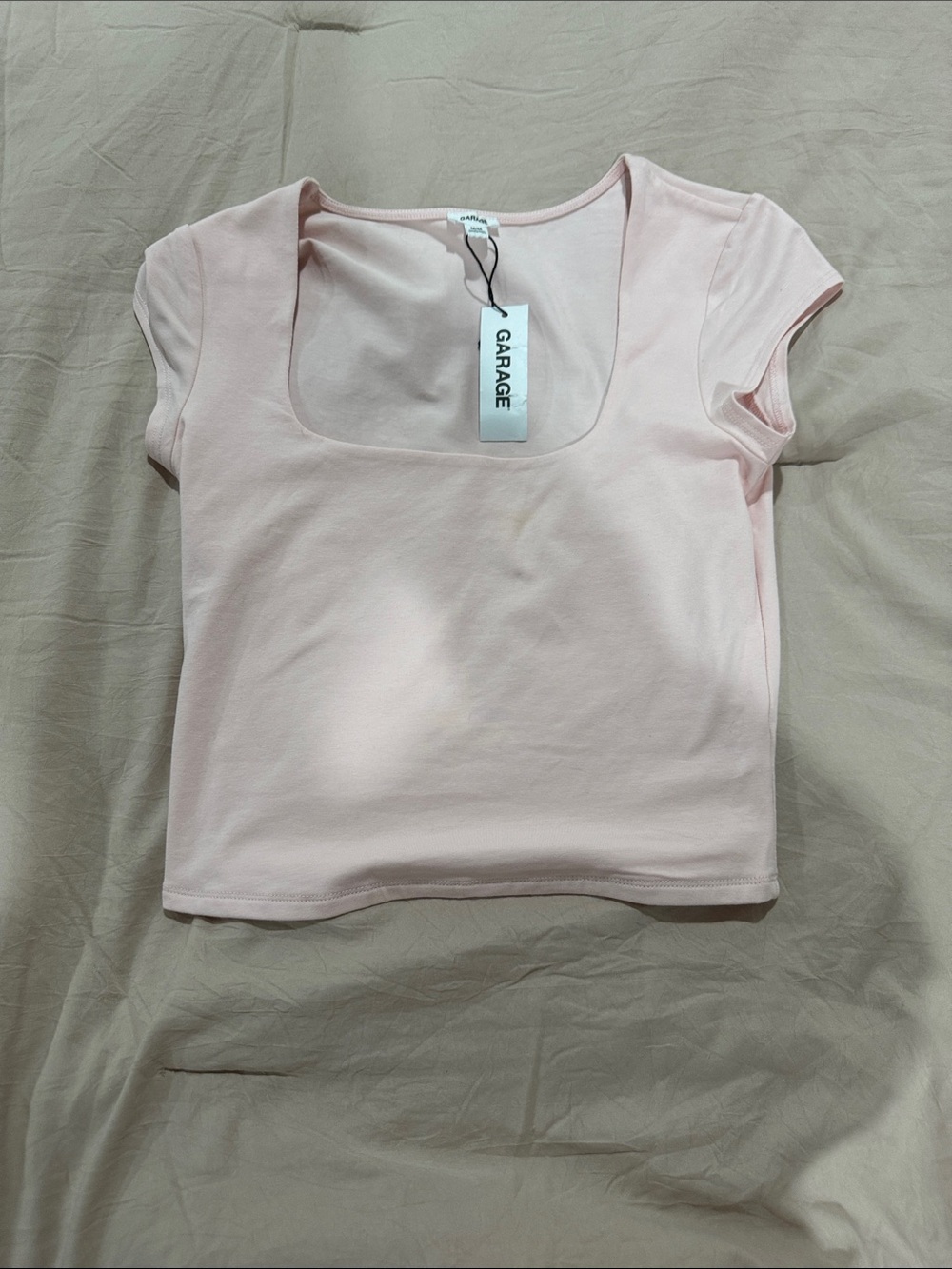 Garage  Pink Square Neck Top NWT Size Medium